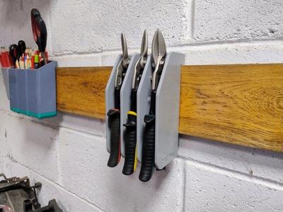 Tin Snip (Aviation snips) Expandable Holder for French Cleat