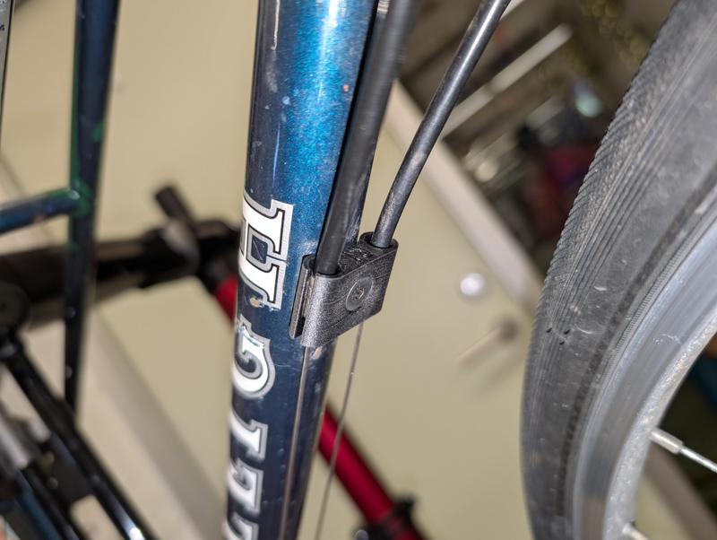 Downtube cable stop for 70-80s Raleigh Mixte