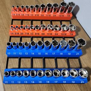 Socket Holders 3/8" Drive - Gridfinity (1 row)
