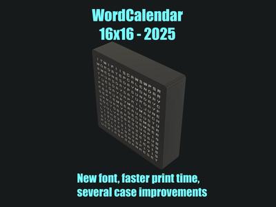 WordCalendar 16x16 - 2025