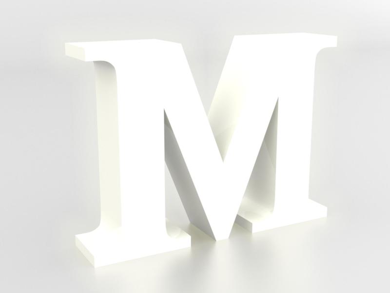 Decorative letters A-Z (Serif), LED light