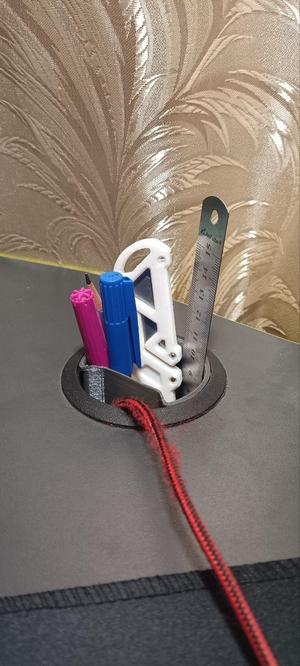 cable grommet table organizer