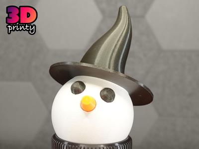 Giant Snowman - Witch Hat