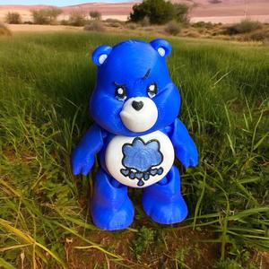 Grumpy Bear, Care Bear, Articulated, Print in Place, Flexi, Flexible, Toys