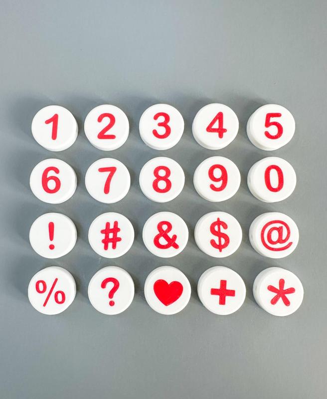 Number & Symbol Big Beads (for Horizontal and Vertical Stringing)