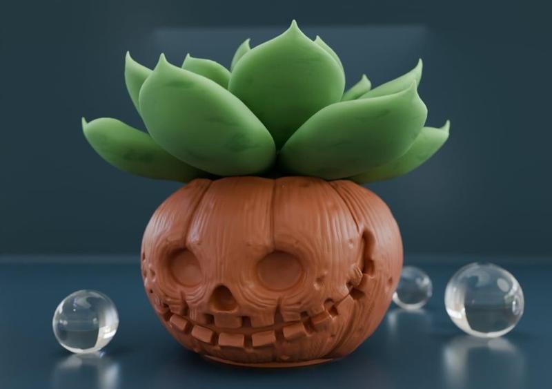 Pumpkin Head Planter-Pot