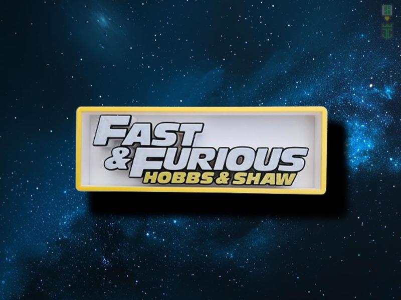 Fast and Furious Hobbs and Shaw Cinema Film Room Sign Box