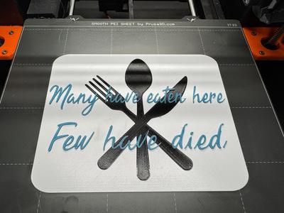 Kitchen Sign - Many have eaten here few have died