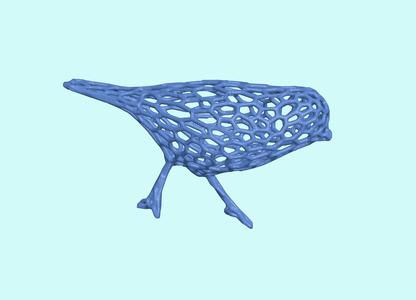 Blue Tit Bird Voronoi