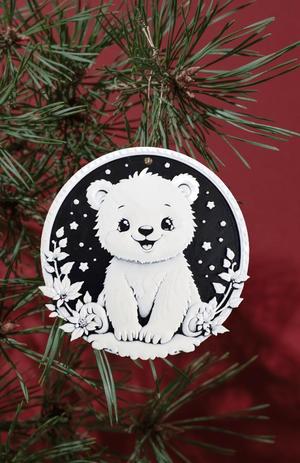 Christmas Polar Bear Decoration