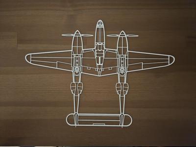 P38 Lightning Wallart 