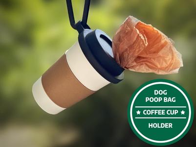 Coffee Cup Dog Poop Bag Holder