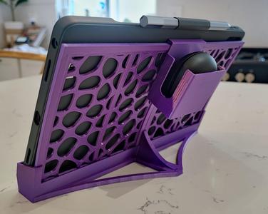 Tablet Stand with Voronoi Inserts plus Headphone/Wireless Earphone Holder