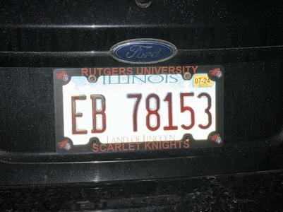 Multicolor Rutgers University License Plate Frame