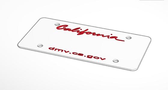California License Plate Blank Template