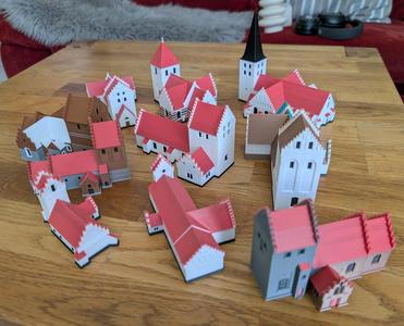 Danish churches multi color 1:300 scale Nordfyn 