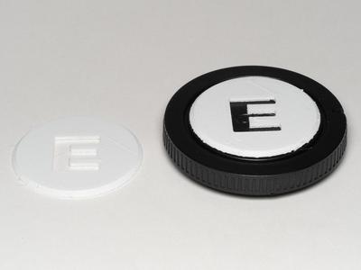 Cap Labels for Sony E-mount Lens Rear and Body Caps