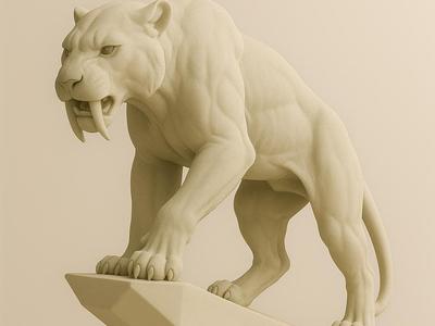 Sabretooth Tiger – 3D Printable Sculpture