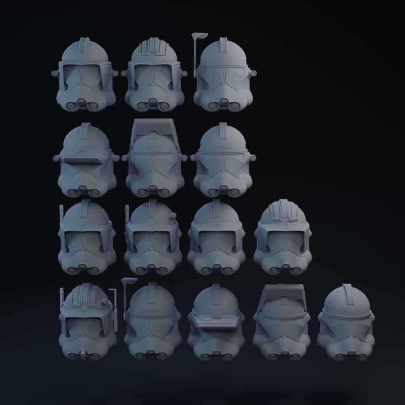 Phase 2 Clone Helmets Vent Cuts one-twelfth Scale