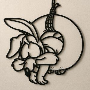 wile e coyote tire swing wall art looney toons fanart home decor