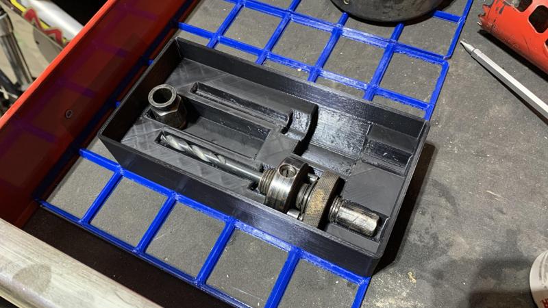 Hole Saw Tool Caddy: Gridfinity