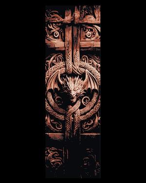 Carvings of the Ancient Celtic Dragons Guard the door - Set of Bookmarks
