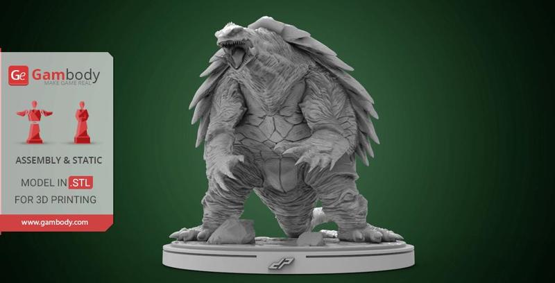 Gamera 3D Printing Figurine | Assembly