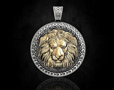 Lion pendant-lion head