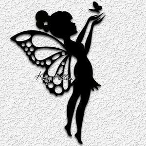 forest fairy with butterfly garden fairie home decor