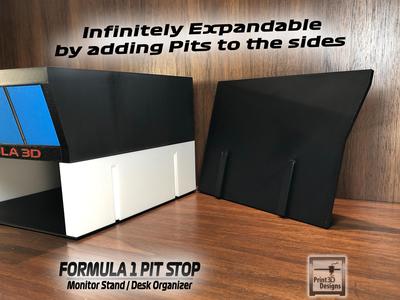 Formula 1 Pit Stop Monitor Stand / Desk Organizer