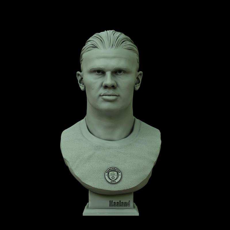 Erling Haaland 3D bust for printing