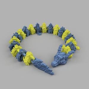 articulated voxel dragon