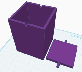 Cubic Simple Desktop Trash Can