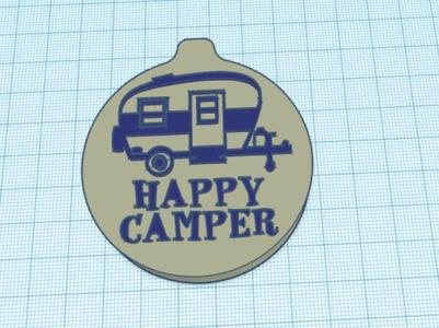 Verschluß für eine 330ml oder 500ml Dose mit Happy Camper Camper Wohnwagen