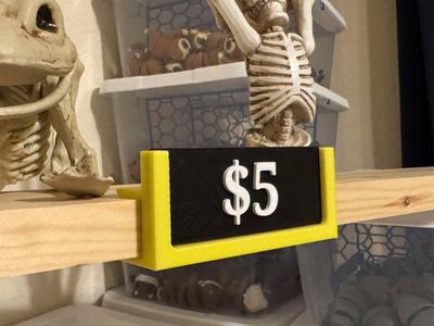 Price Tag Holder for 1 Inch Board