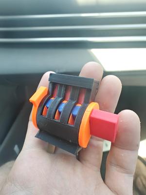 Cutaway pin tumbler lock (easy print, no supports)