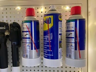 WD40 Lubricant - Pegboard Holder - Super Material Saving