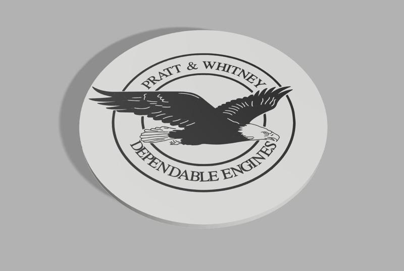 Pratt & Whitney Engines Logo - Coaster
