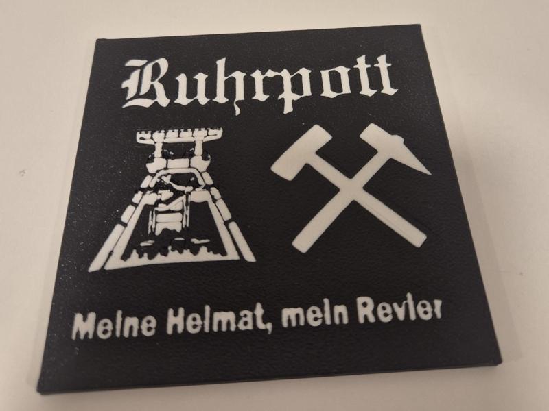 Ruhrpott coal mine headframe coaster