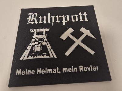 Ruhrpott coal mine headframe coaster