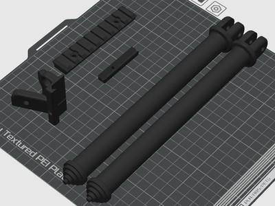 Rifle Bipod 200mm with Picatinny rail complete kit