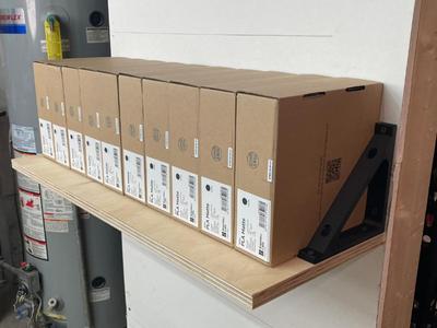 50g bracket designed for 6"-12" deep shelf