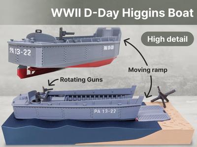 D-Day Higgins Landing Boat with High Detail | WW2