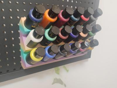 Pegboard 18-Color Pigment Rack