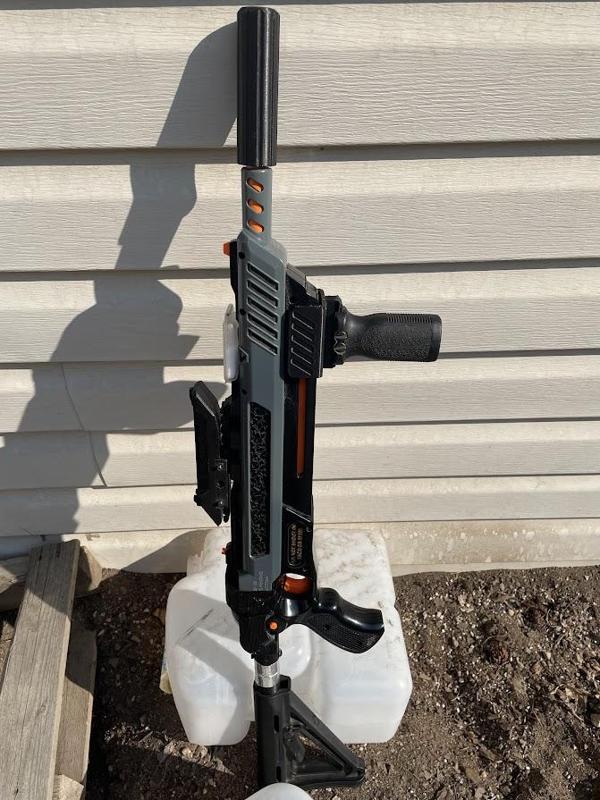 Railed Pump Grip for Bug-a-Salt Gun