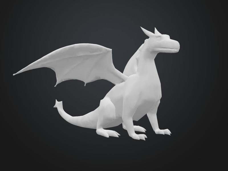 Low Poly Drache