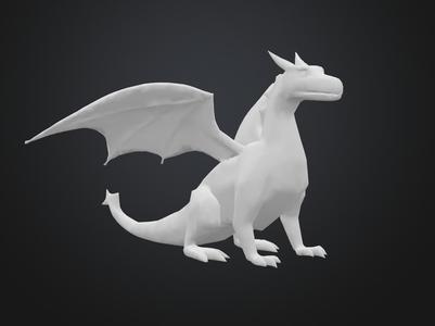 Low Poly Drache