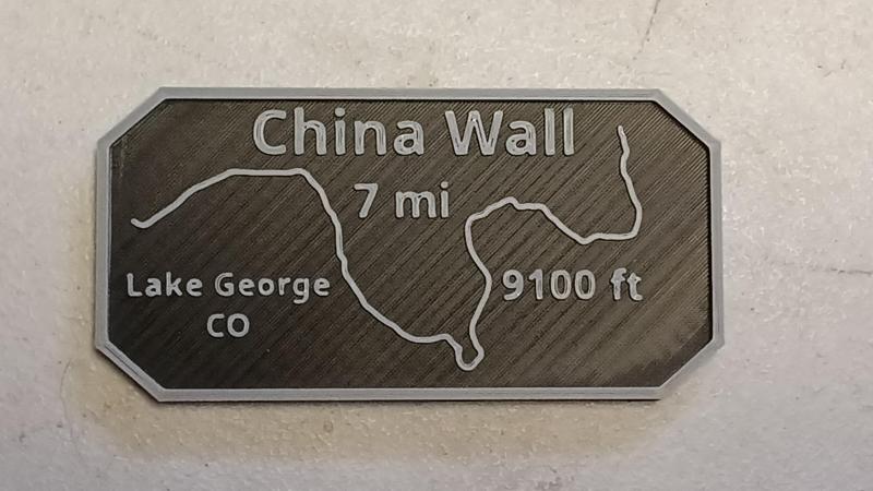 China Wall Maverick's Trail Badge lake George Colorado