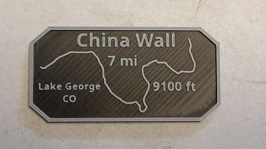 China Wall Maverick's Trail Badge lake George Colorado