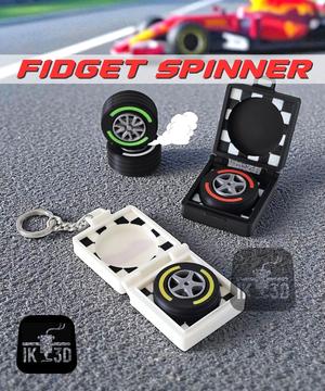 Formula 1 Tire Fidget Spinner / Keychain 